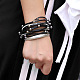 PU Leather Multi-strand Bracelets BJEW-L616-15C-2