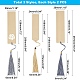 Brass Brushed Blank Bookmarks AJEW-UN0001-004-2