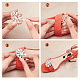 AHANDMAKER 1 Pair Rhinestone Crystal Shoe Buckle Detachable Flower Shoe Clips AJEW-GA0004-25-3