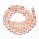 Fili di perle di perle d'acqua dolce coltivate naturali PEAR-N013-06M-4