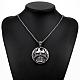 Rock Punk 316L Surgical Stainless Steel Skull Pendant Necklaces For Men NJEW-BB01194-4