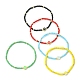 5 Uds. Conjuntos de pulseras elásticas con cuentas de cuentas de vidrio de 5 colores BJEW-TA00322-1