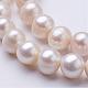 Fili di perle di perle d'acqua dolce coltivate naturali PEAR-F004-43-3