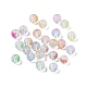 Perles de verre peintes à la cuisson transparente GLAA-P029-06-1
