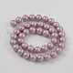 Redondo shell hebras de abalorios de perlas X-BSHE-J011-6mm-A04-2