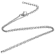 304 Stainless Steel Cable Chain Necklace, with Lobster Claw Clasps, Stainless Steel Color, 15.9 inch(40.5cm), 1.6mm