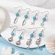 Turquoise synthétique pendentif Boucles d'oreilles en perles EJEW-JE05496-2
