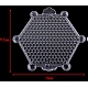 DIY水ヒューズビーズ用のプラスチックテンプレートツール  六角  透明  100x95mm DIY-R053-02-1