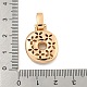 Латунные микропаве прозрачные подвески с фианитом KK-B099-01G-O-3