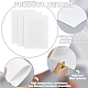 BENECREAT 3Pcs 11.8x8.3inch White Ceramic Fiber Rectangle Paper DIY-WH0430-102A-3
