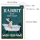 CREATCABIN Rabbit Metal Tin Sign Co Bath Soap Wash Your Paws Garage Signs plaques Vintage Poster Wall Decor Accessories for Home Wall Poster Bar Pub Backyard Coffee Men Women Gifts 8 x 12Inch AJEW-WH0157-606-2