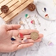Fashewelry 10 paio di orecchini a bottone in resina trasparente a 10 colori e legno DIY-FW0001-08-4
