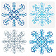 Fingerinspire 2 pcs pochoir de flocons de neige en couches pour la peinture 30x30 cm modèle de dessin de motif de flocons de neige réutilisable pochoir de thème de Noël pour bricolage peinture dessin artisanat décoration de la maison DIY-WH0394-0087-1