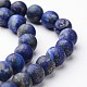 Chapelets de perles rondes en lapis lazuli mat naturel G-J346-27-8mm-1