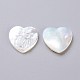 Natural White Shell Mother of Pearl Shell Cabochons SSHEL-L017-013-2