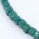 Opaque Solid Color Crystal Glass Faceted Cube Beads Strands GLAA-F024-A12-1