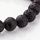 Natürliche Lava Rock Perlen Stretch Armbänder X-BJEW-JB02411-2