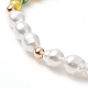 Braccialetto elasticizzato in plastica con perle d'imitazione e semi di vetro per le donne BJEW-JB09929-4
