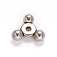 Triangle perles en alliage de style tibétain X-PALLOY-ZN46051-AS-RS-1