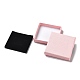 厚紙のジュエリーセットボックス  内部のスポンジ  正方形  ピンク  8~8.1x8~8.1x1.55~1.65cm CBOX-C016-01C-01-3