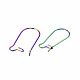 304ステンレス鋼フープピアスパーツ腎臓の耳ワイヤー  虹色  21ゲージ  21x10~11x0.7mm STAS-N098-006-4