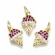 Brass Micro Pave Colorful Cubic Zirconia Charms ZIRC-S067-163-NF-1