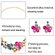 Anattasoul collier pendentif fleur de vie en strass coloré et boucles d'oreilles pendantes SJEW-AN0001-12-3