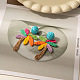 Boucles d'oreilles pendantes en raphia&nbsp;WGDAA6F-04-1