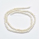 Fili di perle di perle d'acqua dolce coltivate naturali PEAR-F007-62-01-2
