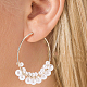 Anattasoul 10 paio di 10 orecchini a cerchio con perline in plastica e resina stile imitazione perla EJEW-AN0003-45-4