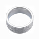 201 anello a fascia semplice con croce in acciaio inossidabile per donna RJEW-N043-01P-3