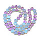 Transparentes perles de verre de galvanoplastie brins EGLA-N006-080-A04-2