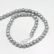 Electroplate Non-magnetic Synthetic Hematite Beads Strands G-J169C-3mm-M-3