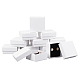 Benecreat 16 упаковка маленькие серьги-кольца крафт-коробка 6x6x3.5 см белые квадратные картонные шкатулки для подарков подарочная коробка для свадьбы дни рождения юбилеи CON-BC0006-08B-1