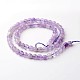 Faceted Natural Amethyst Round Beads Strands G-F261-08-6mm-2