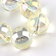 Electroplate Glass Beads Strands EGLA-Q062-10mm-A02-4
