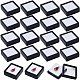 BENECREAT 24PCS Black Gemstone Display Box Jewelry Box Container with Clear Top Lids for Gems OBOX-WH0004-05C-1