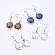 Natural Gemstone Dangle Earrings EJEW-JE02320-1