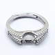 925 Sterling Silver Finger Ring Components STER-G027-09P-1