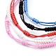 Bracelets réglables en corde de polyester ciré coréen BJEW-JB05068-01-4