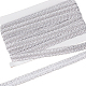 10m ポリエステルムカデレースリボン  ジャカードリボン  ムカデレースリボン  服飾材料  銀  5/8インチ（15~17mm）  約10.94ヤード（10m）/カード OCOR-WH0070-73A-1