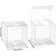折り畳み式の透明なペットボックス  結婚披露宴のベビーシャワーの荷箱のため  正方形  透明  完成品：9x9x9cm CON-WH0074-72D-2