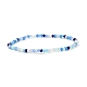 Faceted Round Glass Beads Stretch Bracelet for Teen Girl Women BJEW-JB07072-02-1