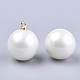 Cuentas de perlas de imitación de plástico abs ecológico X-MACR-S367-C-07-3