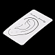 耳型紙ディスプレイカード  ピアスに使用  長方形  ホワイト  7x4x0.05cm CDIS-L009-01-4
