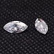 Clear Grade A Horse Eye Cubic Zirconia Pointed Back Cabochons X-ZIRC-M003-4x2mm-007-2