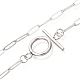 Unisex 304 Stainless Steel Paperclip Chain Necklaces X-NJEW-H215-04P-2