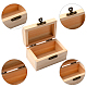 Gorgecraft 4pcs boîte à couvercle rabattable en bois rectangle CON-GF0001-05-3