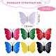 70pcs 7 colores pvc decoraciones de mariposa de plástico DJEW-SZ0001-05-2
