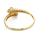 Brass Micro Pave Cubic Zirconia Snake Bangles for Women BJEW-Q700-006-NF-2